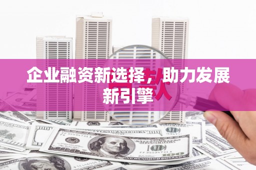 乌来企业融资新选择，助力发展新引擎