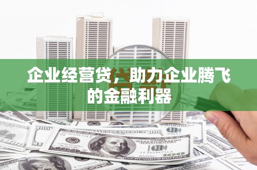 乌来企业经营贷，助力企业腾飞的金融利器