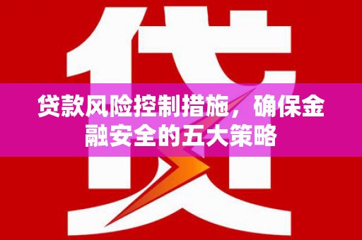 乌来贷款风险控制措施，确保金融安全的五大策略