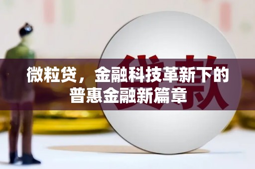 乌来微粒贷，金融科技革新下的普惠金融新篇章