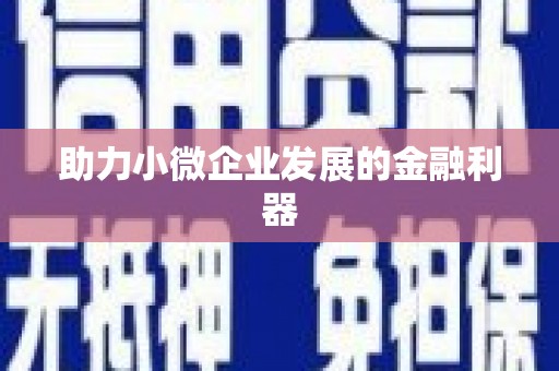 乌来助力小微企业发展的金融利器